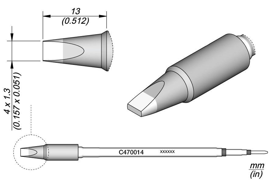 C470014 - Chisel Cartridge 4 x 1.3